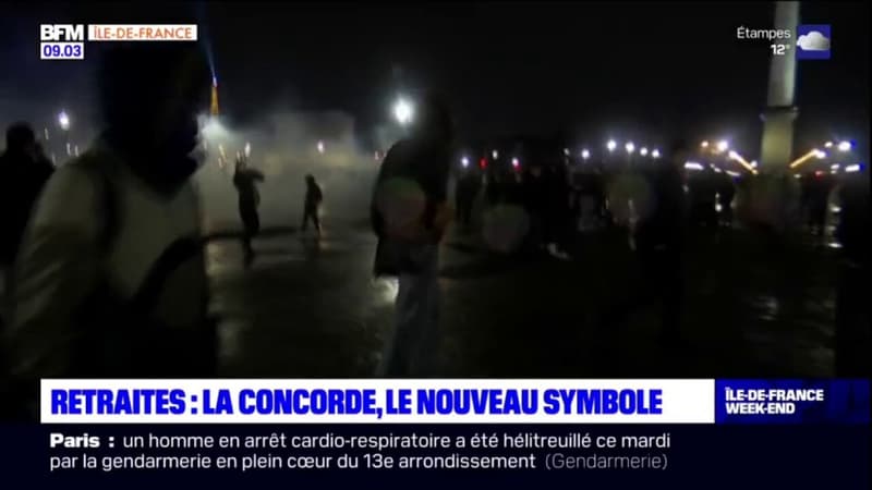 Réforme des retraites: 61 personnes interpellées en marge de la manifestation sur la place de la Concorde, nouveau symbole de la contestation