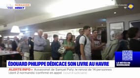 Le Havre: Édouard Philippe en dédicace pour son dernier livre, "Des lieux qui disent"