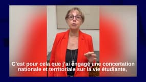 La ministre de l'Enseignement supérieur s'adresse aux étudiants en difficulté dans une vidéo publiée le 2 novembre 2022.