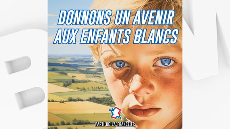 Une affiche du Parti de la France pour les élections législatives de 2024 publiée sur son site le 20 juin 2024