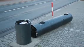 Un des radars arrachés par le conducteur du tracteur.