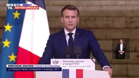Emmanuel Macron: "Samuel Paty était de ces professeurs que l'on n'oublie pas"