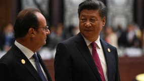 François Hollande et Xi Jinping, le 4 septembre 2016 à Hangzhou (Chine)
