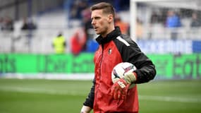 Le gardien Romain Salin avec Rennes, à Auxerre le 11 mars 2023