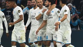 La joie des joueurs de l'OM