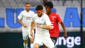 Morgan Sanson et Eduardo Camavinga, à Marseille le 29 septembre 2019