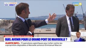 Port de Marseille Fos: Emmanuel Macron veut accélérer "la capacité à faire de la connexion fluviale et ferroviaire"