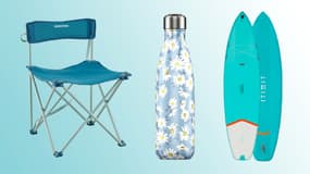 Chaise pliante, gourde isotherme, paddle... Les produits vedettes de l'été 2020.