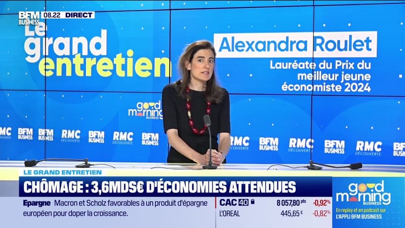 Alexandra Roulet (Prix du meilleur jeune économiste 2024) : Chômage, 3,6 Mds¬ d'économies attendues - 29/05