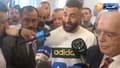 Karim Benzema s'exprime face aux médias algériens à Béjaïa le 1er juin 2024 