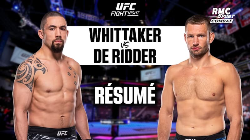 Résumé UFC : La hype De Ridder va-t-elle continuer ou s’éteindre contre Whittaker ?