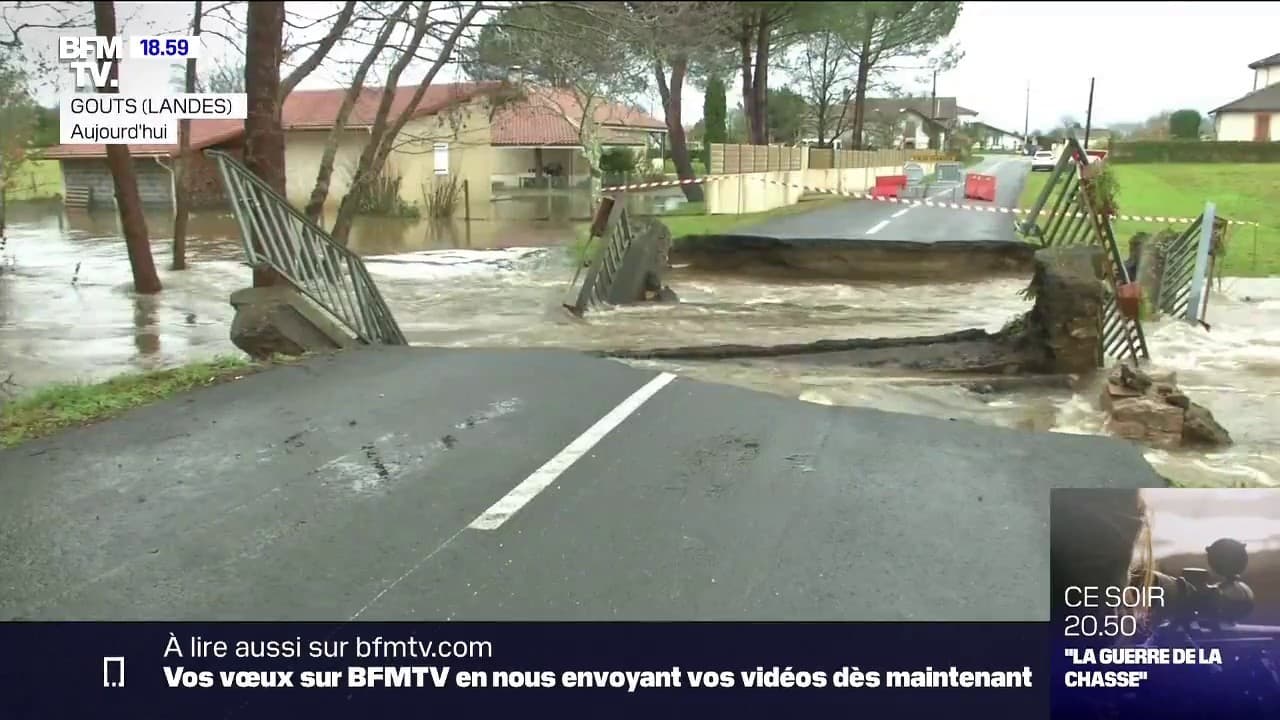 Inondations Dans Les Landes Une Cinquantaine De Routes Coupees 1500 Foyers Prives D Electricite