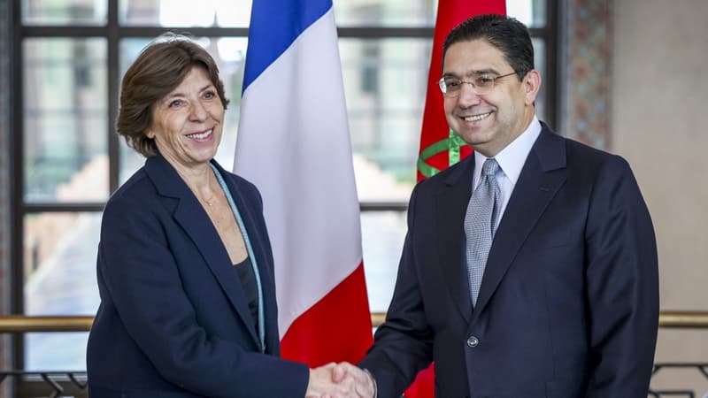 La ministre des Affaires étrangères Catherine Colonna et son homologue marocain, Nasser Bourita, ce vendredi 16 décembre à l'issue de leur entretien bilatéral. 