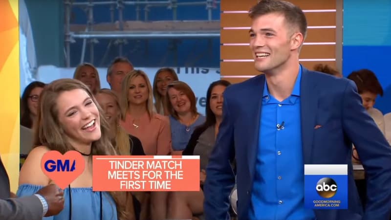 Josh Avsec (à droite) et Michelle Arendas (à gauche) se rencontrent pour la première fois ce mardi sur un plateau télé. 