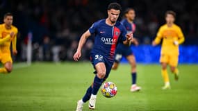 Warren Zaïre-Emery lors de PSG-Barcelone, le 10 avril 2024