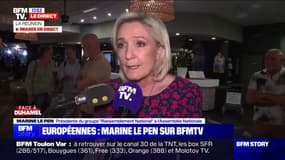 Élections européennes: pour Marine Le Pen (RN), Emmanuel Macron "doit dissoudre l'Assemblée nationale" s'il "subit un échec électoral"