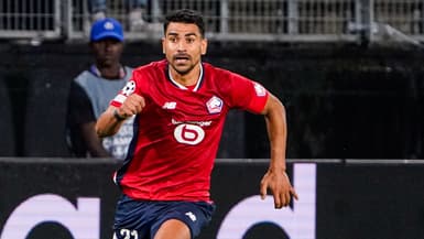 Le milieu de Lille Benjamin André lors du barrage aller de Ligue des champions contre le Slavia Prague, le 20 août 2024