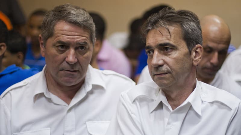 Pascal Fauret (gauche) et Bruno Odos (droite) sont les pilotes du jet qui transportait 25 valises de cocaïne