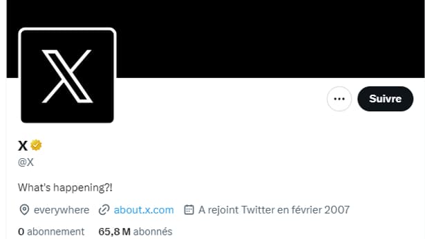 Sur le réseau social, le compte officiel de l'entreprise a perdu son nom d'utilisateur "@Twitter" et a été renommé X.
