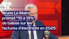 Bruno Le Maire promet une baisse de la facture d'électricité "de 10 à 15%" en février 2025