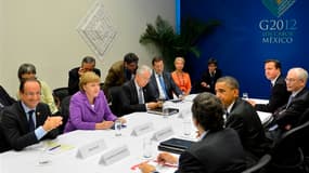 L'Europe a reçu mardi le soutien des dirigeants du G20 réunis au Mexique à son projet de jeter les bases d'une refonte de son système bancaire, dans l'optique de régler l'interminable crise de la dette souveraine. /Photo prise le 19 juin 2012/REUTERS/Prés