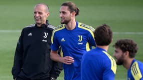 Massimiliano Allegri et Adrien Rabiot