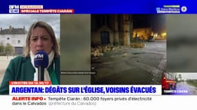 Tempête Ciaran: de lourds dégâts sur l'église Saint-Martin d'Argentan