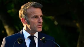 Emmanuel Macron le 17 août à Bormes-les-Mimosas dans la Var.