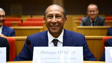 Le président par intérim de la Fédération française de football (FFF), Philippe Diallo, lors d'une audition au Sénat, le 9 juin 2022 à Paris