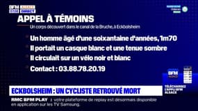 Bas-Rhin: un appel à témoins lancé après la mort d'un cycliste