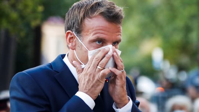 Emmanuel Macron le 17 août à Bormes-les-Mimosas.