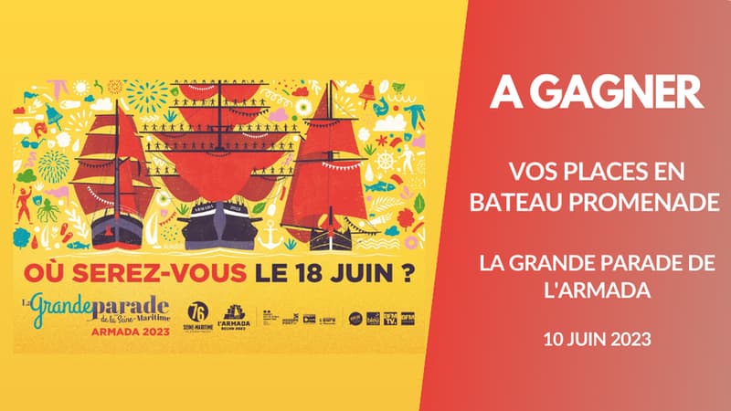 A gagner : vos places sur un bateau-promenade lors de la Grande Parade Maritime de l'Armada