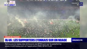Coupe de France: la joie des supporters lyonnais après la qualification de l'OL en finale