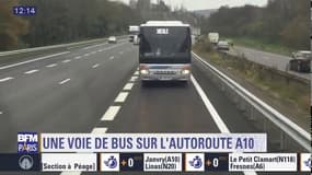 Une nouvelle voie réservée aux bus sur l'A10