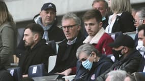 Laurent Blanc dans les tribunes du Matmut Atlantique lors de Bordeaux-Montpellier