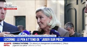 Crise politique: "Il est nécessaire de revenir aux urnes", affirme Marine Le Pen, présidente du groupe RN à l'Assemblée nationale
