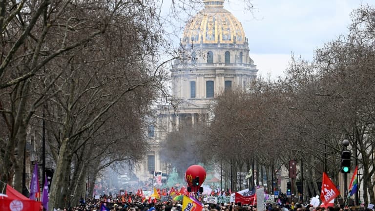 Manifestation contre la réforme des retraites le 15 mars 2023 à Paris
