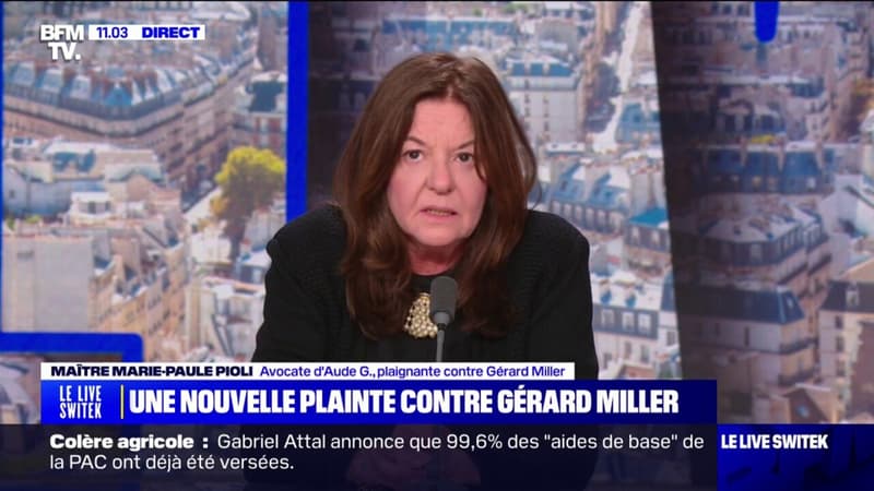 Nouvelle plainte contre Gérard Miller: Il lui impose un viol par fellation relate Me Marie-Paule Pioli, avocate de la plaignante