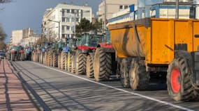 Une centaine d'agriculteurs ont manifesté le 8 janvier 2024 dans le Pas-de-Calais pour réclamer un curage des fleuves.