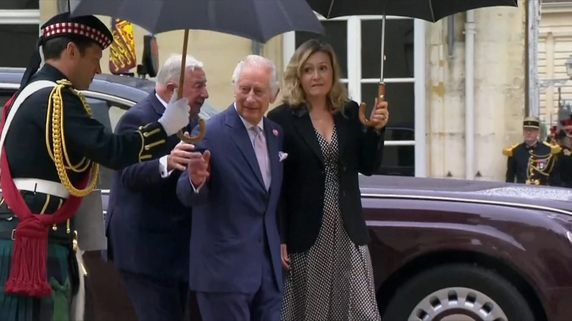 Charles III et Yaël Braun-Pivet au Sénat, le 21 septembre 2023