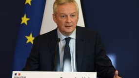 Bruno Le Maire, lors d'une conférence de presse au ministère de l'Economie, le 18 novembre 2021, avec le secrétaire général de l'OCDE, Mathias Cormann