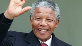 Nelson Mandela lors de sa venue en France en 1990