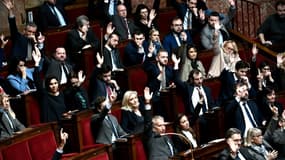 Les députés RN votent lors d'une niche parlementaire dédiée de leur parti à l'Assemblée nationale, à Paris le 12 janvier 2023 (photo d'illustration)