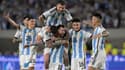 Lionel Messi fêté par ses partenaires après son but contre le Panama, le 23 mars 2023