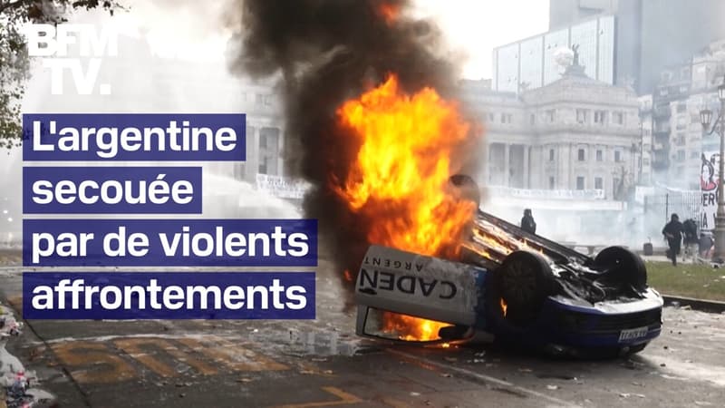 De violents affrontements éclatent entre la police et des manifestants en Argentine