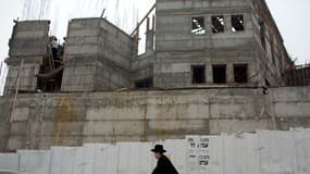 Un logement en construction dans le quartier de Ramat Shlomo, à Jerusalem-Est, photographié le 5 juin 2014. 