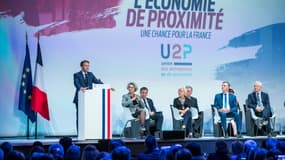 Emmanuel Macron le 16 septembre 2021 à Paris aux assises de l'U2P