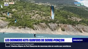 Hautes-Alpes: ils profitent des derniers rayons de soleil sur le lac de Serre-Ponçon avec leur kitesurf