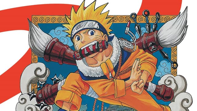 détail de la couverture du tome 1 de "Naruto"