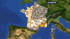 Temps beaucoup plus calme ce jeudi. Attention, cependant, au verglas sur la plupart des régions de #France. Il neigera en Corse !